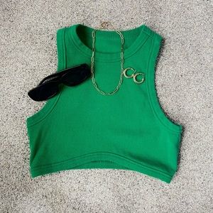 Zara Green Crop Top